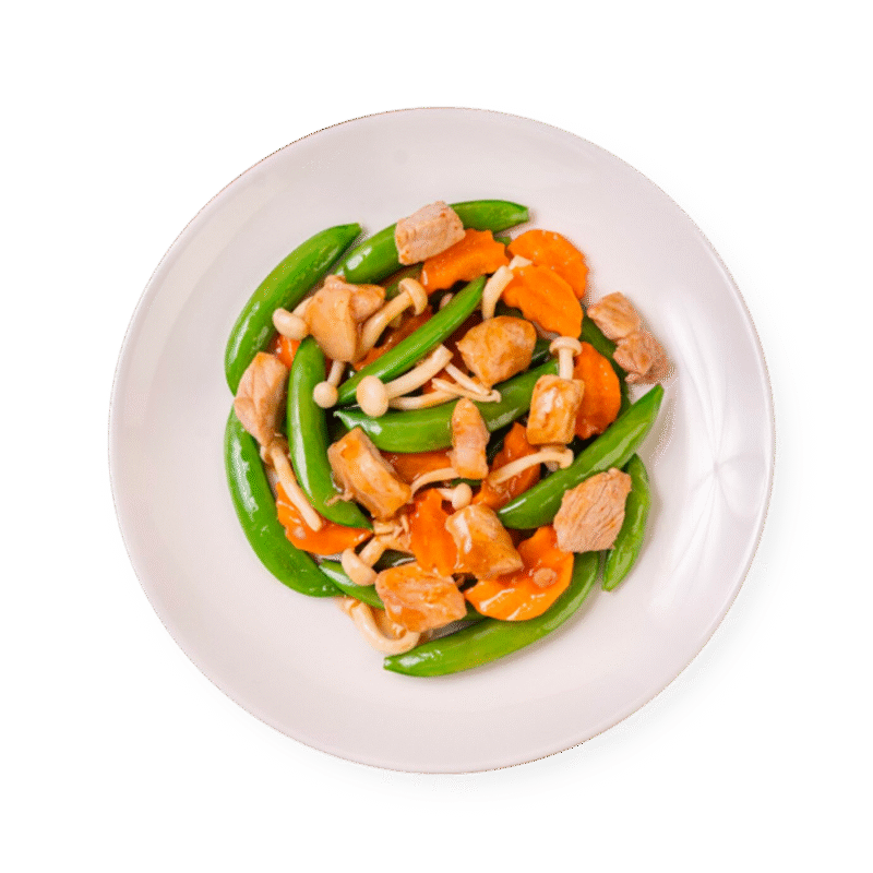 Stir-fried green peas